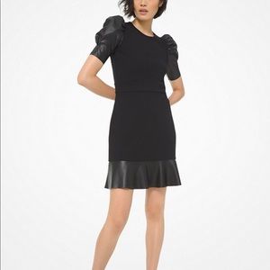 New Michael Kors PONTE PUFF-SLEEVE DRESS